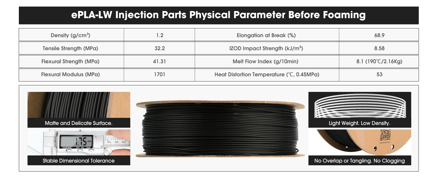 ePLA LW Lightweight PLA