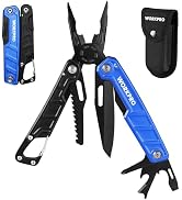 WORKPRO Multitool-11 in 1 Camping Tools with Pocket Clip and Sheath, Blue | EDC Gear Multi Tools ...