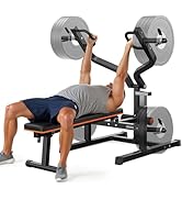 FEIERDUN 3-Grip U-Handles Chest Press Machine, 1250LBS Bench Press Machine with Independent Conve...