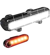 Super Bright Bike Light 3000 Lumen 5 LED Bicycle Light with Taillights Rechargeable Bike Headligh...