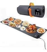 Food Warming Mat - 47.24''x15.75'' Food Warmer, 7-Temp Adjustable Fast Heating, Heat Meals/Keep F...