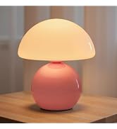 NIORSUN Mushroom Lamp Table Lamp for Bedroom, Portables Cordless Table Lamp,Wireless lamp,Small B...
