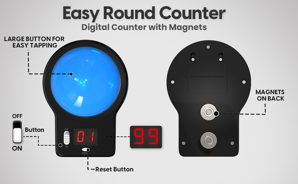 Easy Round Counter - Digital Counter with Magnets