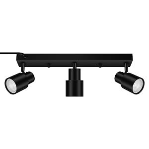 black 3-light track fixtures