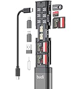 BUDI Multifunctional 9 in1 SD Card Reader Cable and USB 3.0 TF/SD Type-C with OTG Adapter for iPh...