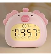 Aokpsrt Axolotl Alarm Clock with Night Light for Kids – Cute Digital Sleep Trainer with LED Displ...