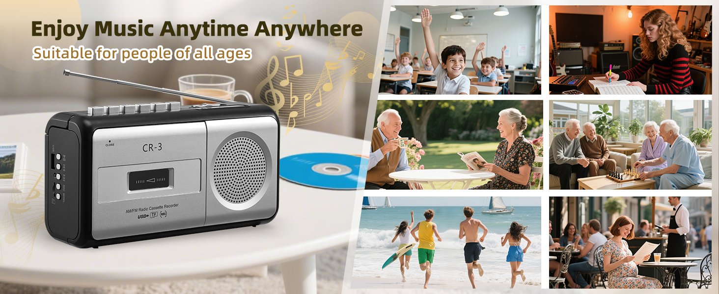 Portable Cassette Player Boombox