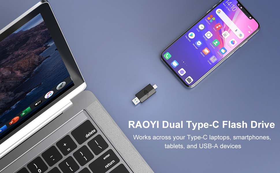 2 in 1 type c flash drive