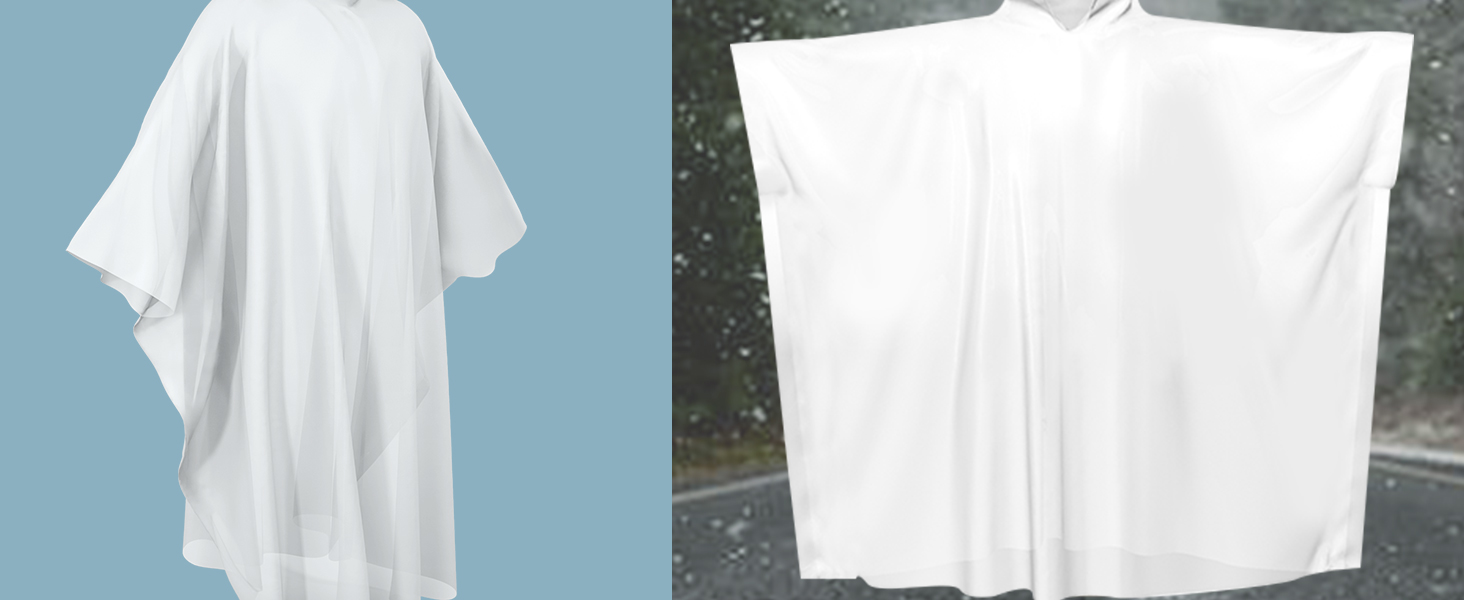 Disposable rain poncho for adult