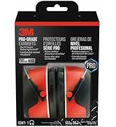 3M Pro-Grade Earmuff, Noise Reduction Rating (NRR) 30 dB, Lightweight &amp; Adjustable Ear Muffs, Red...