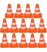 TOYANDONA 14Pcs Mini Traffic Cones, 1. 37 inch Play Traffic Signs Safety Cones Mini Road Signs To...