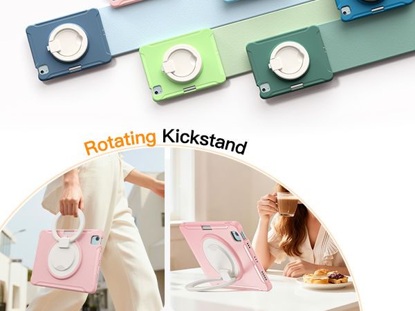 Kickstand: 360° rotatable, 180° foldable (supports horizontal/vertical viewing carrying hanging)