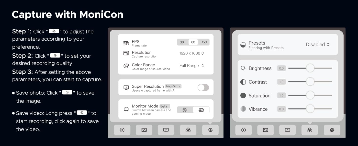 video capture card capture with monicon on ipad
