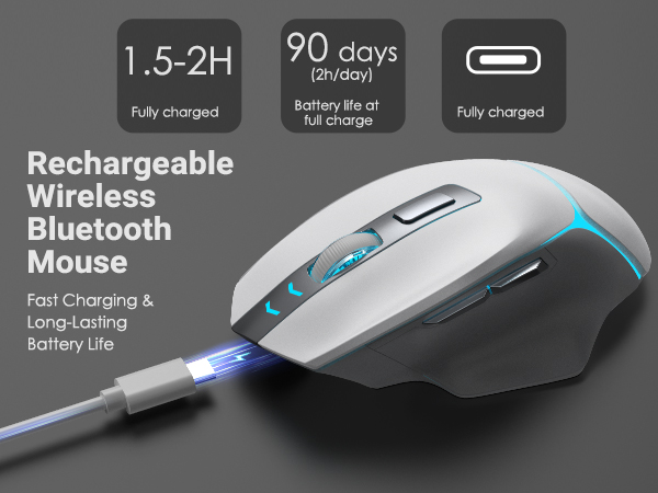 Rechargeable Wireless Bluetooth Mouse