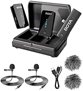 BOYA Wireless Lavalier Microphone for iPhone by-XM6 K4 MFi Lightning Plug Play Dual Microphones w...