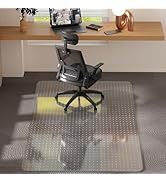 Office Chair Mat for Low Pile Carpet with Lip, 36" x 48" Clear Heavy Duty Plastic Floor Protector...