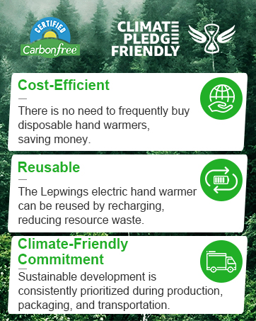 Lepwings Rechargeable Hand Warmers 2 Pack