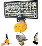 Cordless LED Work Light for 20V Battery,90W 5400ML LED Wide Beam Flood Light with USB and Type C ...