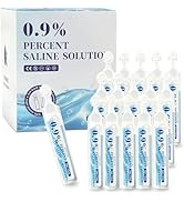 Travel Size Saline Solution Bulk, Individually Wrapped Isotonic Saline Nasal Drops Normal 0.9 Sod...