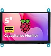 iPistBit 5'' Raspberry Pi Monitor, Capacitive Touchscreen Monitor 800x480 HDMI IPS Screen for Ras...