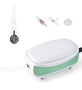 FEDOUR Aquarium Air Pump,1 Outlet Whisper Adjustable Fish Tank Aerator, Quiet Oxygen Pump with Ac...