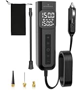 Tire Inflator Portable Air Compressor, 1 Min Fast Inflation Bike Pump with Digital Pressure Gauge...