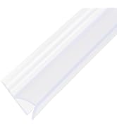 uxcell Shower Door Side Seal, H-Type Shower Door Sweep for 3/8" Glass 86.5" Long Silicone Framele...