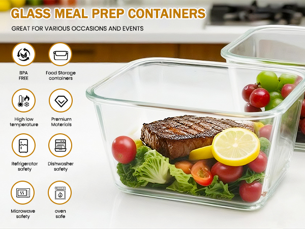large glass storage containers with lids