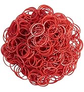 AMUU Rubber Bands 500pcs Red 2.5cm 1inch Small mini Rubber Bands for Office School Home Elastic Band