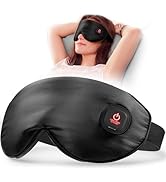LitBear Silk Cordless Heated Eye Mask, Warm Eye Compress for Dry Eyes, Light Blocking Heat Eye Ma...