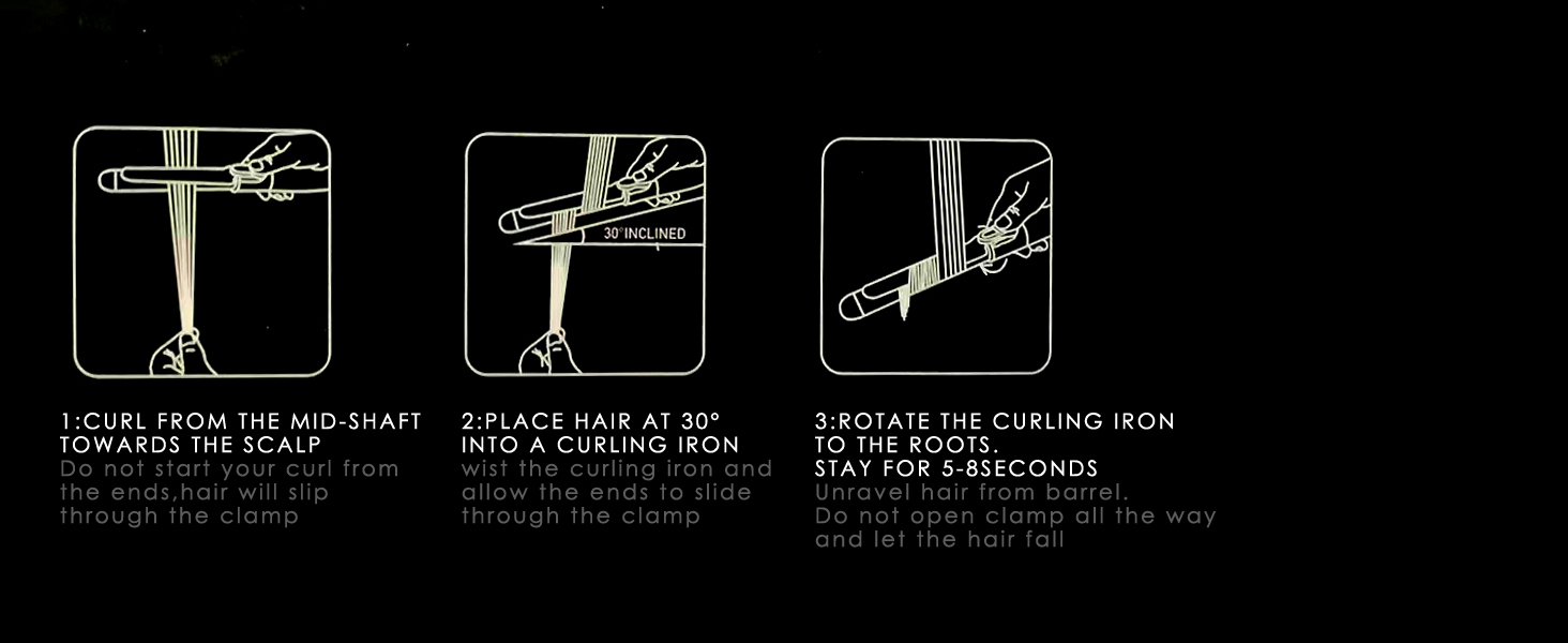 1 inch curling iron,curling iron 1 inch,long barrel curling iron,curling irons for women