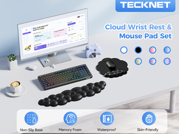 Cloud Wrist Rest &amp; Ergonomic Mouse Pad