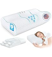 zibroges Cervical Neck Pillow for Pain Relief- Queen Size Adjustable Cooling Pillow for Sleeping,...