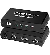 8K@60Hz HDMI 2.1 Splitter, avedio links Ultra HD 4K@120Hz HDMI Splitter 1 in 2 Out, 8K HDMI Split...