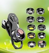 MIAO LAB 11 in 1 Phone Camera Lens Kit - Wide Angle Lens &amp; Macro Lens+Fisheye Lens/ND32/kaleidosc...