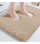 Microfiber Thick Bathroom Rugs, Flurry Non Slip Bath Rug, Ultra Soft Plush Absorbent Bathroom Mat...
