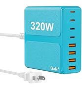 320W USB C Charger Block, 8-Port USB C Charging Station PD 65W PC Laptop Fast Charger Adapter for...