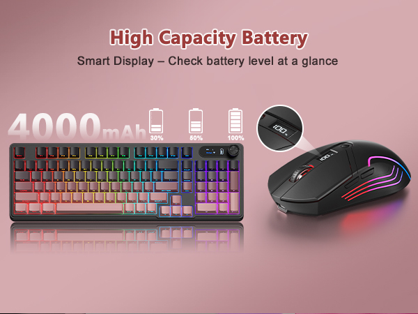 compact keyboard small wireless keyboard Wireless gaming keyboard Light up keyboard