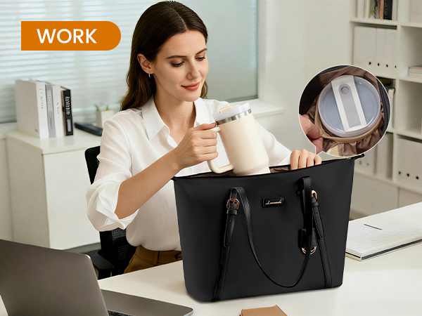 LOVEVOOK Laptop Tote Bag for Women Work 15.6 Inch Large Computer Purse Tote Bags for Teacher Nurse