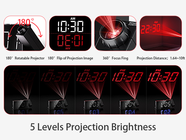projection alarm clock