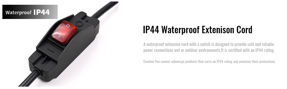 IP44 waterproof extension cord