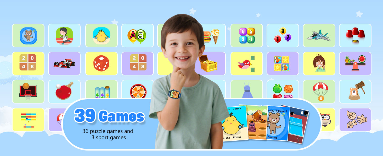 kids smart game watch