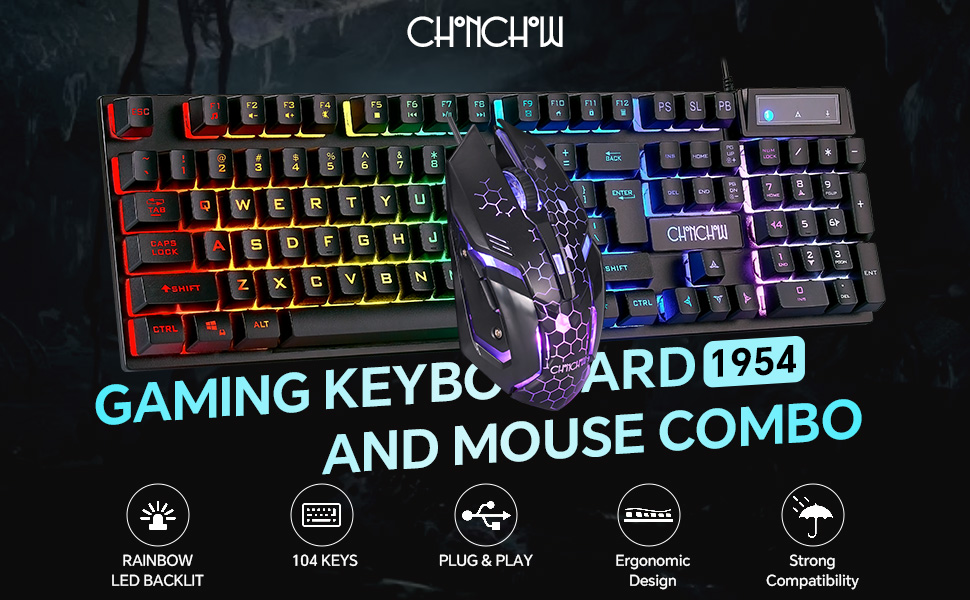RGB Gaming Keyboard and Mouse Combo 1954