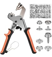 GRENTOOL Snap Fastener Tool Kit with 100 Sets 15mm Boat Cover Snaps | Button Snap Kit Stainless S...