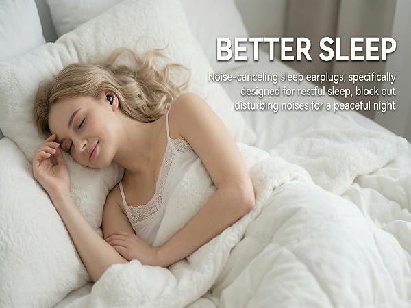 Ear Plugs for Sleeping Noise Cancelling,Ultra-Comfy Noise Reduction for Side Sleepers