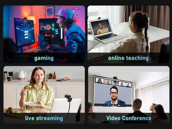 saylas 2.5K Webcam for PC with Microphone
