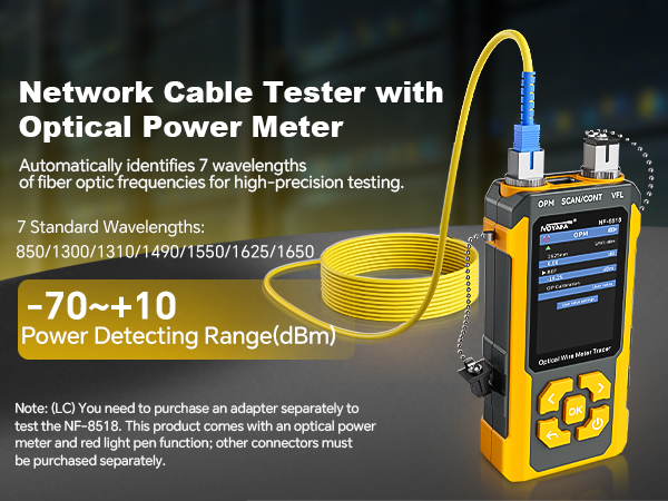 NF-8518 Network Cable Tester with Optical Power Meter, Ethernet Cable Tester