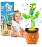 Qularlans Dancing Talking Cactus Toy with Adjustbale Volume, Baby Toys Stocking Stuffers Boys Gir...
