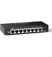 DBIT 8 Port Gigabit Ethernet Switch, Desktop Ethernet Splitter, One-Key VLAN, Independent Uplink ...