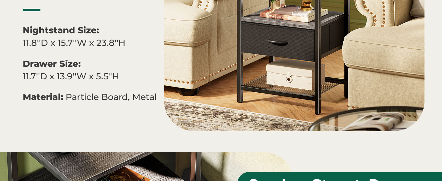  nightstand with charging station